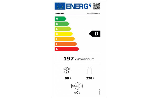 GORENJE NRK620DAXL4 - &Eacute;tiquette &eacute;nergie v2