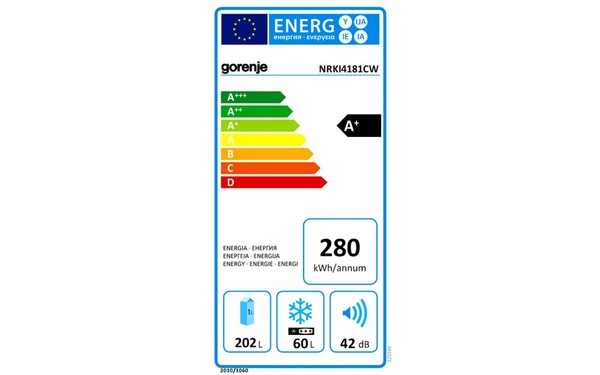 GORENJE NRKI4181CW - &Eacute;tiquette &eacute;nergie