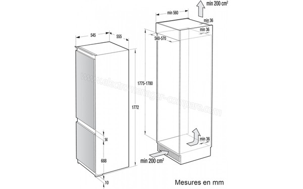 GORENJE NRKI5182E1 - Sch&eacute;ma d'encastrement
