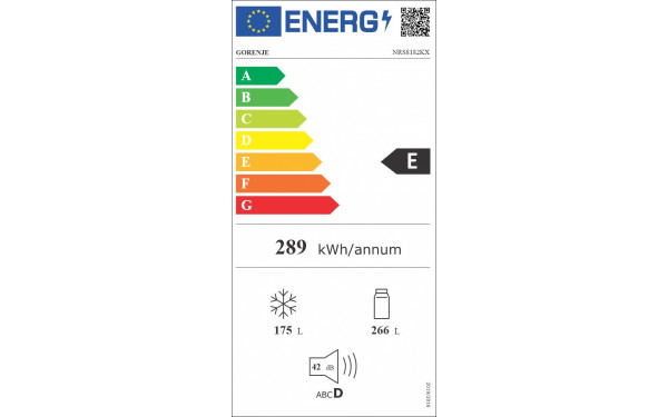 GORENJE NRS8182KX - &Eacute;tiquette &eacute;nergie v2