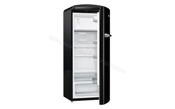 GORENJE ORB153BK - Vue 3/4 gauche avec porte ouverte vide 1