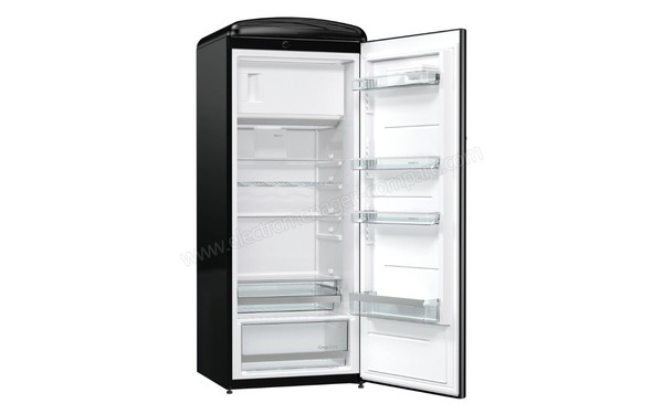 GORENJE ORB153BK - Vue 3/4 gauche avec porte ouverte vide 2