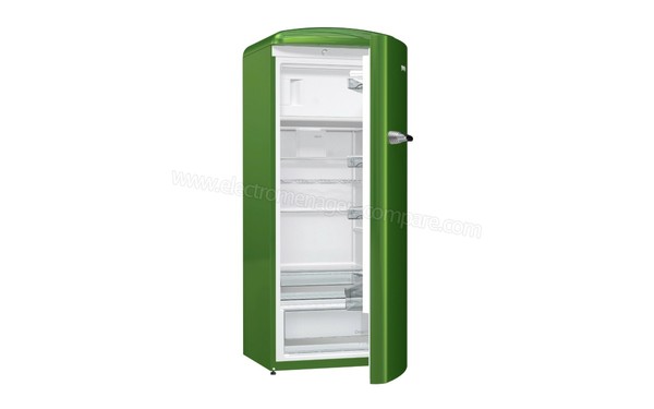 GORENJE ORB153GR - Vue 3/4 gauche avec porte ouverte vide 1