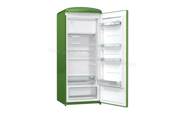 GORENJE ORB153GR - Vue 3/4 gauche avec porte ouverte vide 2