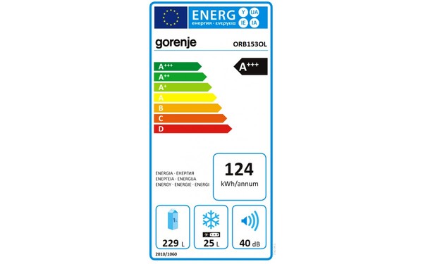 GORENJE ORB153OL - &Eacute;tiquette &eacute;nergie