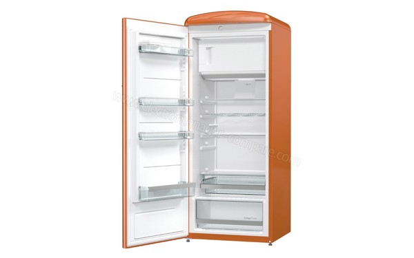 GORENJE ORB153O-L - Vue 3/4 droite avec porte ouverte vide 2