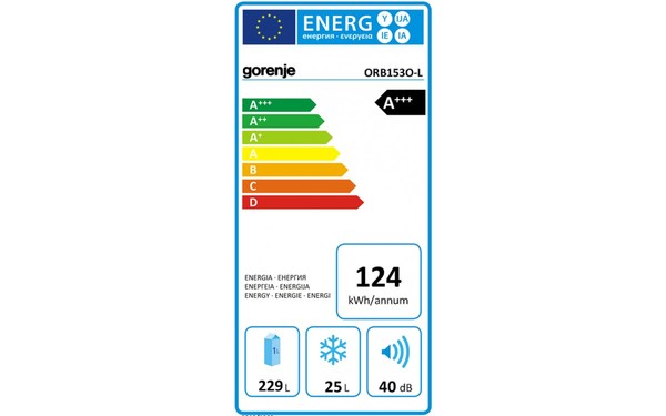 GORENJE ORB153O-L - &Eacute;tiquette &eacute;nergie