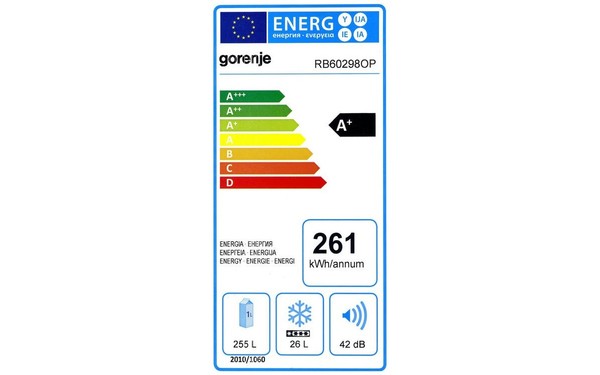 GORENJE RB60298OP - &Eacute;tiquette &eacute;nergie