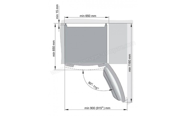 GORENJE RB60299OBK - Schema technique (cr&eacute;dit : Boulanger)