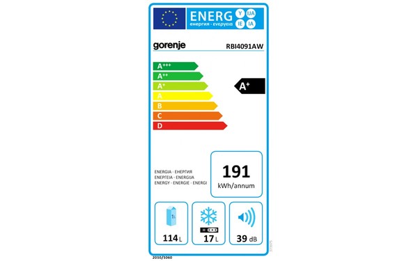 GORENJE RBI4091AW - &Eacute;tiquette &eacute;nergie
