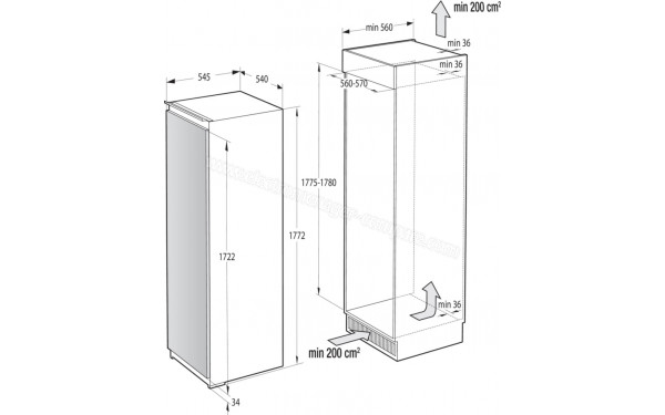 GORENJE RBI4182E1 - Dimensions
