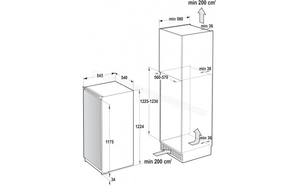 GORENJE RI412EE1 - Dimensions