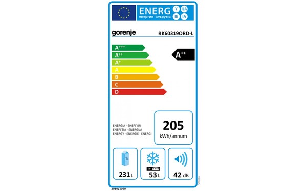 GORENJE RK60319ORD-L - &Eacute;tiquette &eacute;nergie