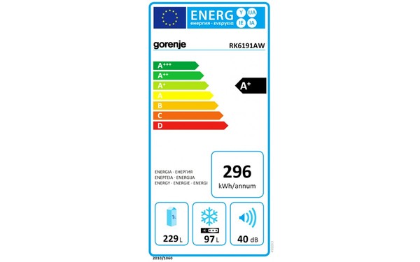 GORENJE RK6191AW - &Eacute;tiquette &eacute;nergie