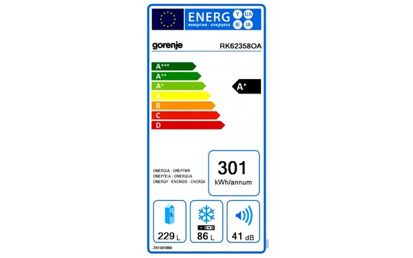 GORENJE RK62358OA - &Eacute;tiquette &eacute;nergie