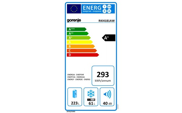 GORENJE RKI4181AW - &Eacute;tiquette &eacute;nergie