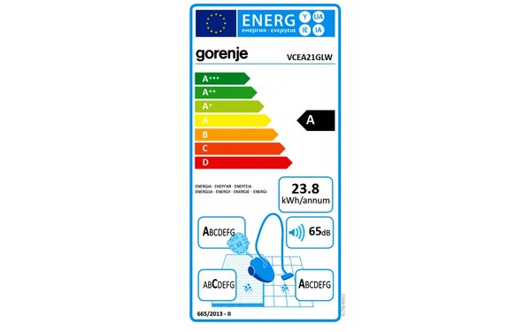 GORENJE VCEA21GLW - &Eacute;tiquette &eacute;nergie