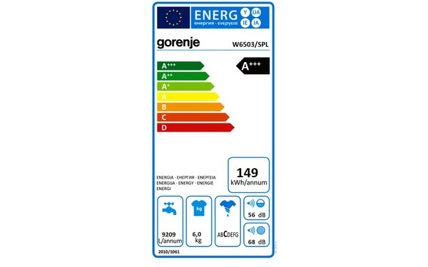 GORENJE W6503/SPL - &Eacute;tiquette &eacute;nergie