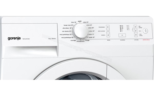 GORENJE W72Y2 - Panneau de commandes