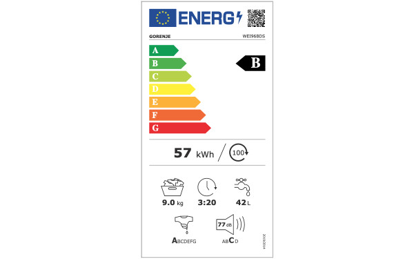 GORENJE WEI96BDS - &Eacute;tiquette &eacute;nergie v2