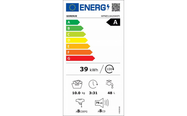 GORENJE WPNEI14A2SWIFI - &Eacute;tiquette &eacute;nergie v2