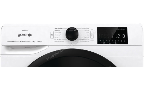 GORENJE WPNEI94A1DS - Panneau de commandes