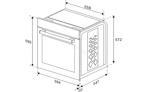 GRUNDIG GEBM19300BP - Dimensions