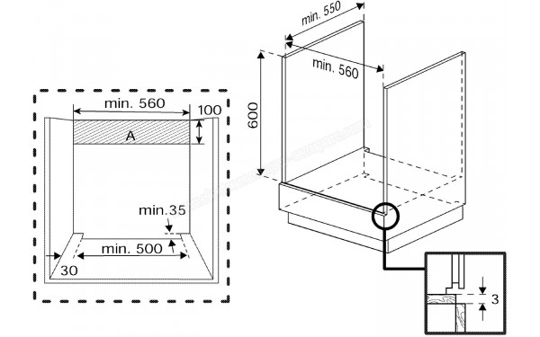 GRUNDIG GEBM19300BP - Dimensions