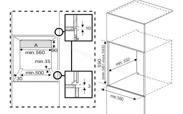 GRUNDIG GEBM19300BP - Dimensions
