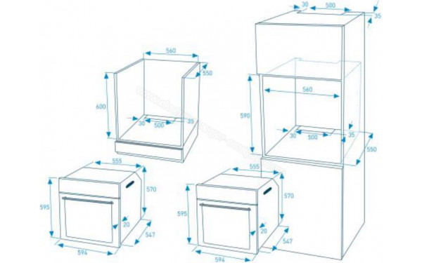 GRUNDIG GEBM47013BP - Dimensions