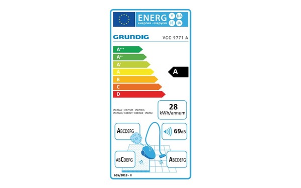 GRUNDIG VCC 9771 A - &Eacute;tiquette &eacute;nergie
