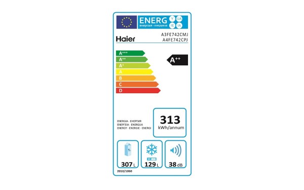 HAIER A4FE742CPJ - &Eacute;tiquette &eacute;nergie