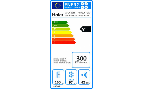 HAIER AFD626TGB - &Eacute;tiquette &eacute;nergie
