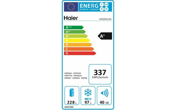 HAIER AFE635CHJW - &Eacute;tiquette &eacute;nergie