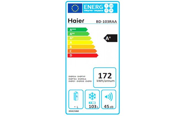 HAIER BD-103RAA - &Eacute;tiquette &eacute;nergie