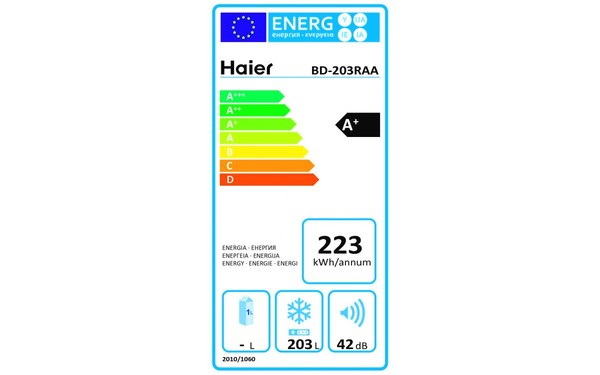HAIER BD-203RAA - &Eacute;tiquette &eacute;nergie