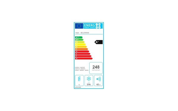 HAIER BD-259RAA - &Eacute;tiquette &eacute;nergie