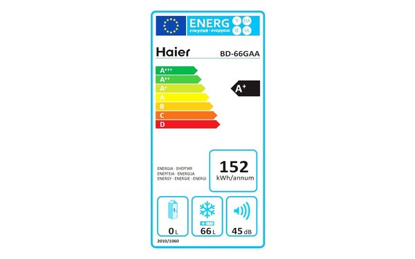 HAIER BD-66GAA - &Eacute;tiquette &eacute;nergie