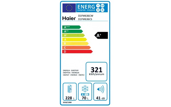 HAIER D1FM636CW - &Eacute;tiquette &eacute;nergie