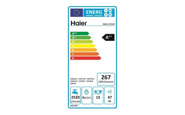 HAIER DW15-T2147 - &Eacute;tiquette &eacute;nergie