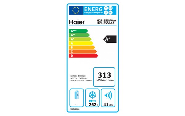 HAIER H2F-255WAA - &Eacute;tiquette &eacute;nergie
