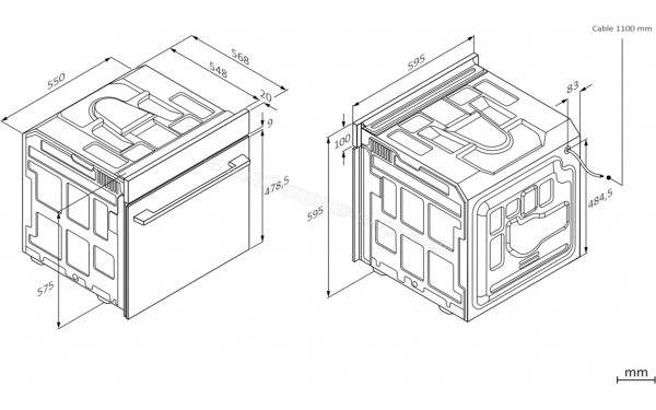 HAIER H6 ID23B3YTB - Dimensions
