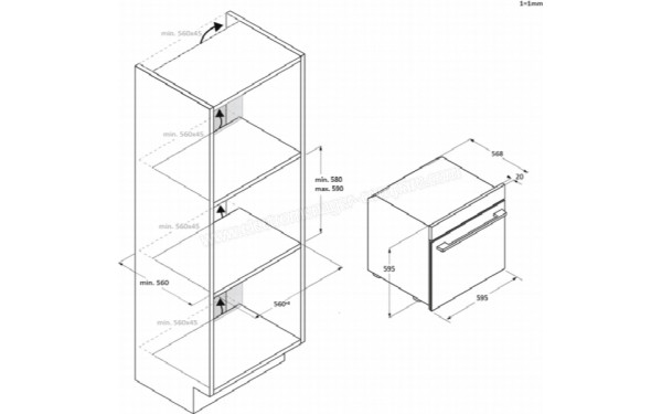 HAIER H6 ID46G3YTB - Dimensions