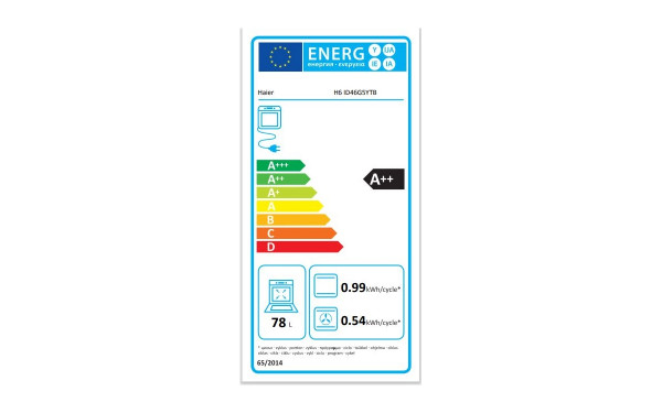 HAIER H6ID46G5YTB - &Eacute;tiquette &eacute;nergie v2
