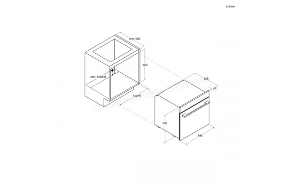HAIER H6 ID68C5YTB - Dimensions