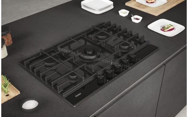 HAIER HAHG7W5HEB - Appareil encastr&eacute; vue 3/4 gauche