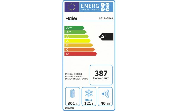 HAIER HB16WSNAA - &Eacute;tiquette &eacute;nergie