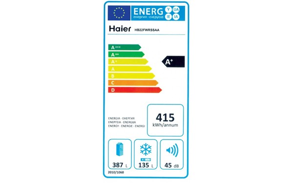 HAIER HB22FWRSSAA - &Eacute;tiquette &eacute;nergie
