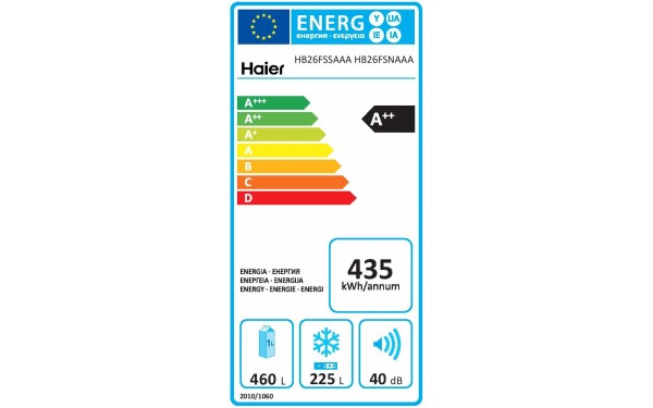 HAIER HB26FSSAAA - &Eacute;tiquette &eacute;nergie