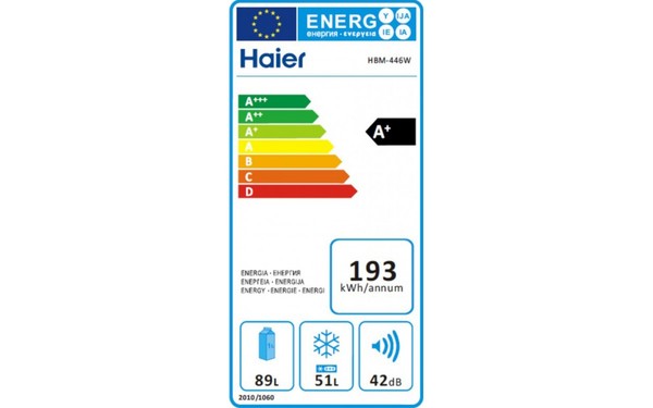 HAIER HBM-446W - &Eacute;tiquette &eacute;nergie